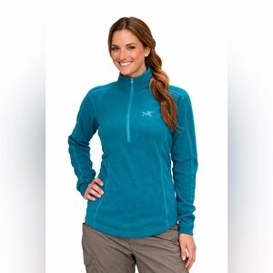 Arc’teryx Delta LT Polartec Grid Fleece 1/2 Zip Pullover Turquoise Women’s M